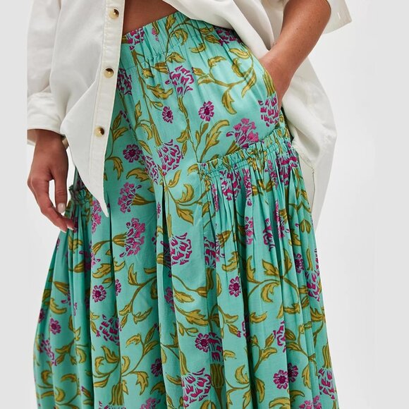 Womens Wide Leg Pants Flowy High Elastic Waist Loose Printed Beach Boho Yoga Cas - Picture 3 of 4